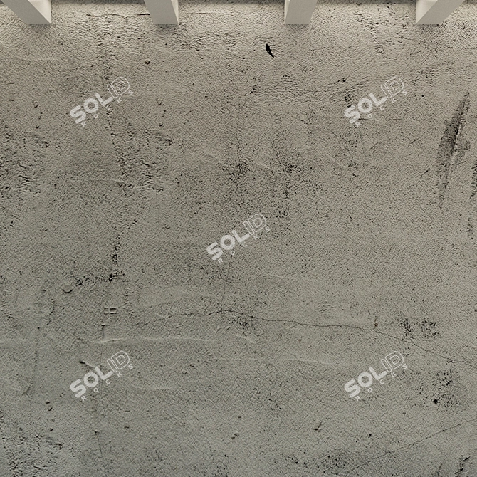 Vintage Concrete Wall Texture 3D model image 2