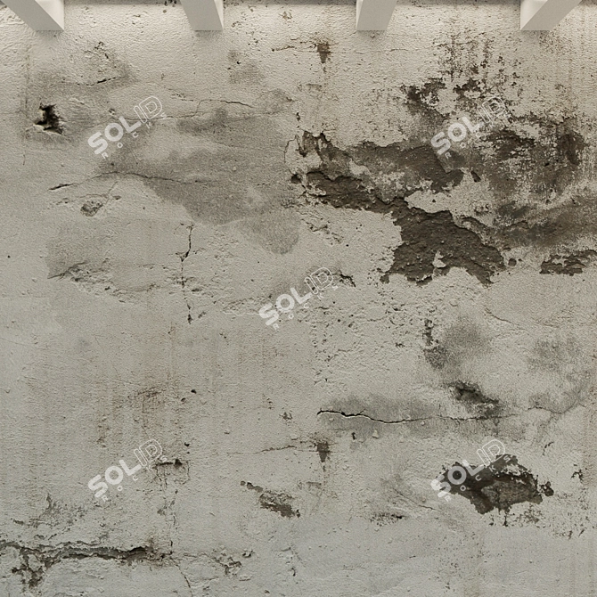 Vintage Concrete Wall Texture 3D model image 2