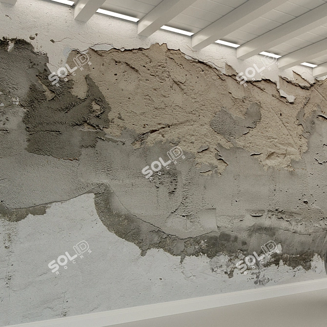 Title: Vintage Concrete Wall Texture 3D model image 3