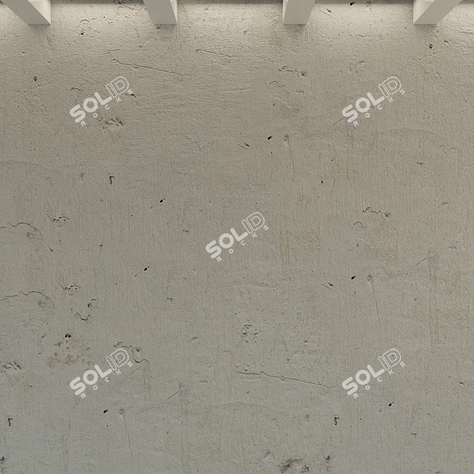 Vintage Concrete Wall Texture 3D model image 2