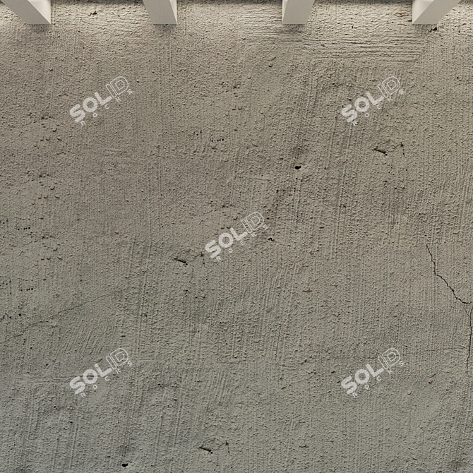 Vintage Concrete Wall Texture 3D model image 2