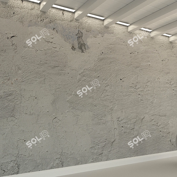 Title: Vintage Concrete Wall Texture 3D model image 3