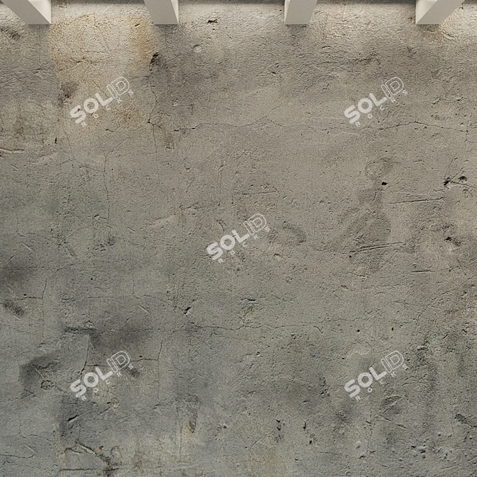 Title: Vintage Concrete Wall 3D model image 2