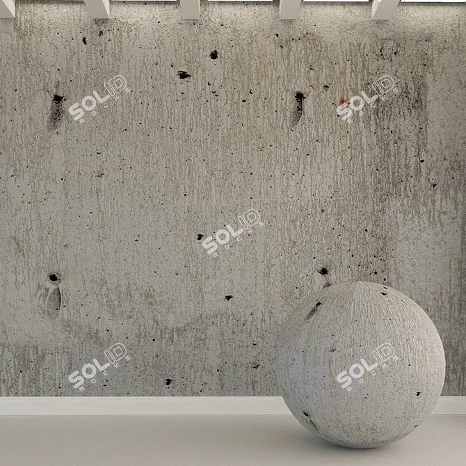 Title: 
Time-Worn Concrete Wall 3D model image 1