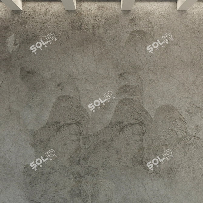 Aged Concrete Wall Texture 3D model image 2