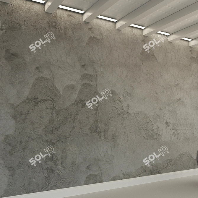 Aged Concrete Wall Texture 3D model image 3