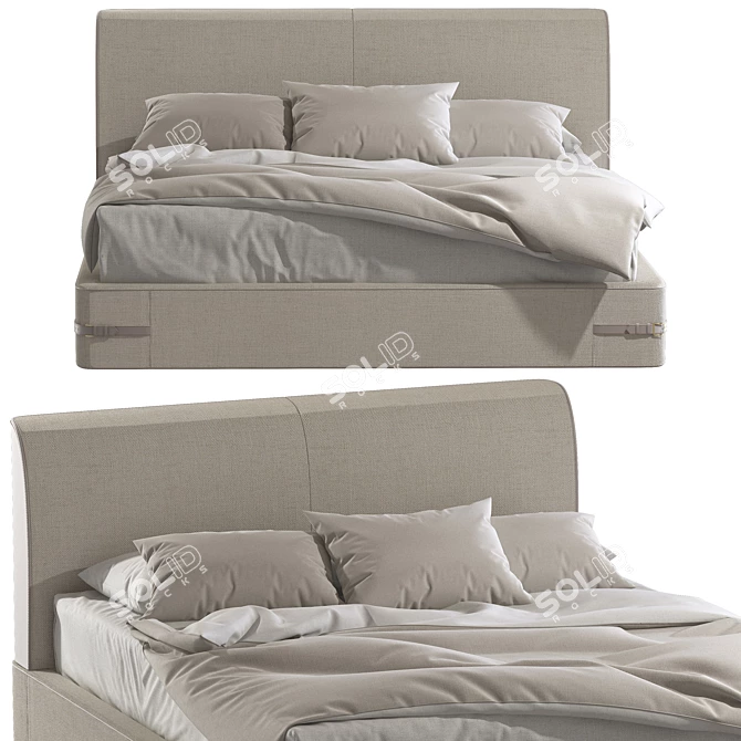 SEBASTIAN Bed by Chaarme: Modern Elegance 3D model image 2