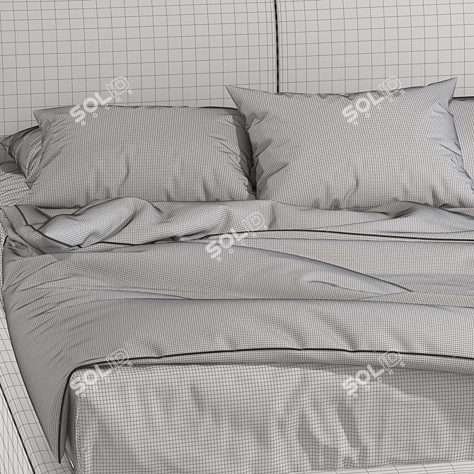 SEBASTIAN Bed by Chaarme: Modern Elegance 3D model image 5
