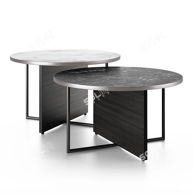 Elegant Alliance Coffee Tables 3D model image 1