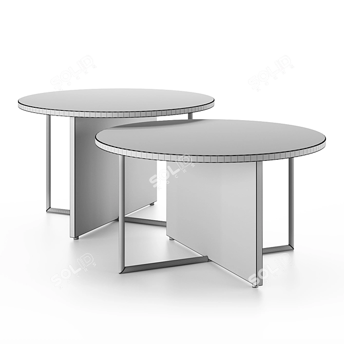 Elegant Alliance Coffee Tables 3D model image 2