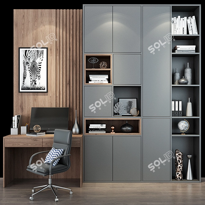 Modern Cabinet Furniture SET 3D model image 1