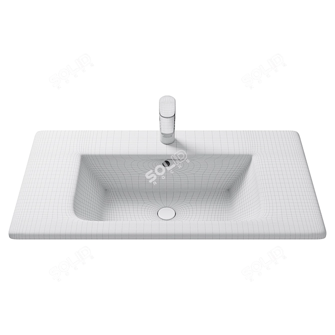 Roca The Gap Unik Washbasin - Sleek and Practical 3D model image 2