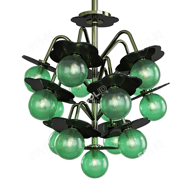 Elegant Clover Chandelier 3D model image 1