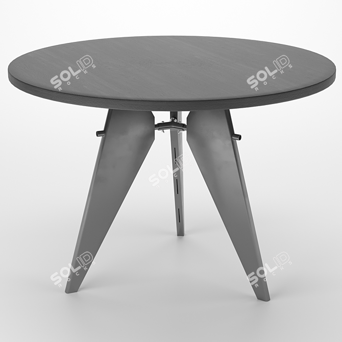 Gueridon Black 100: Modern and Elegant Table 3D model image 3