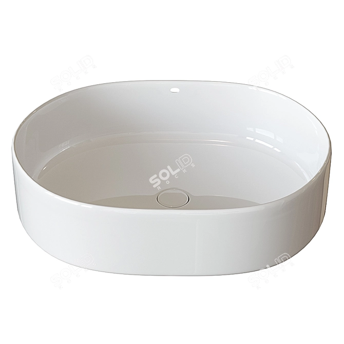 Roca Inspira Round: Stylish Surface Mounted Washbasin 3D model image 1
