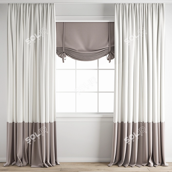 Elegant Drapery 168: High-Quality 3D Model 3D model image 1