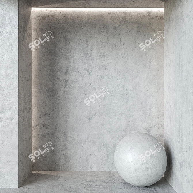 Seamless Decorative Plaster Texture 3D model image 2