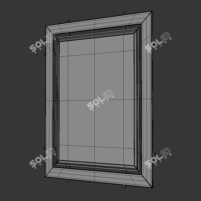 Simpsons Brompton Leather Mirror 3D model image 2