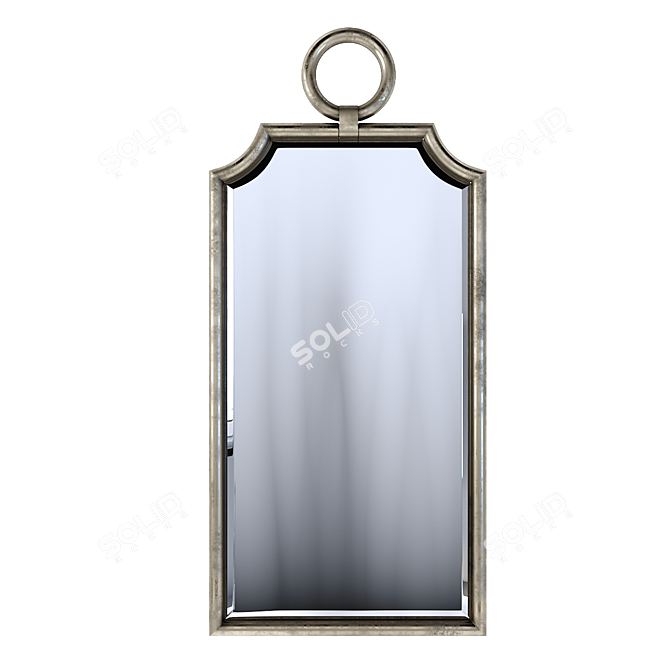 Elegant Gold Piedmont Mirror 3D model image 3