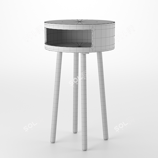 Stylish Gray Coffee Table 3D model image 3