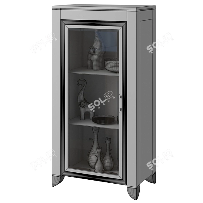 Sleek Solomando Showcase: 750x1490x440 mm 3D model image 2