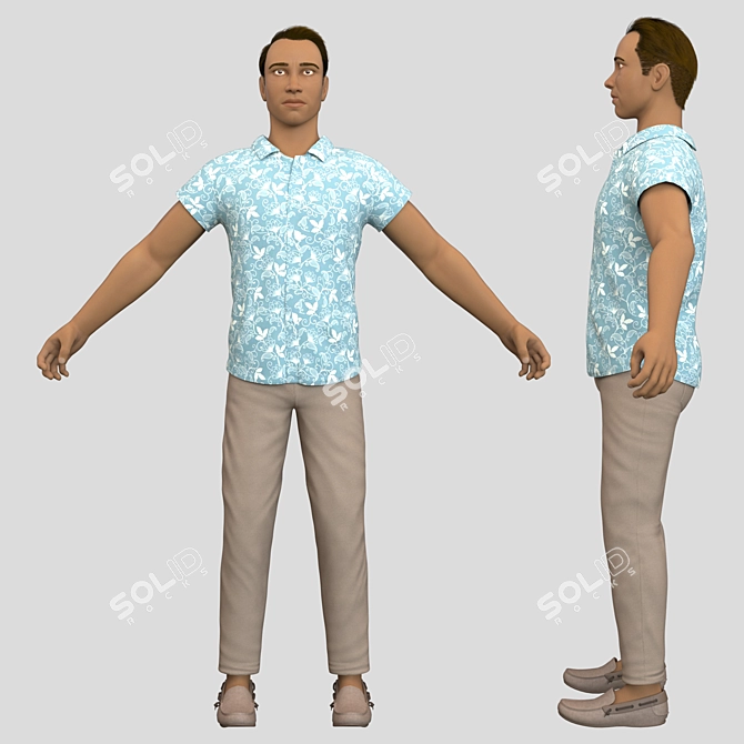 Advanced Male Citizen Rig 3D model image 3