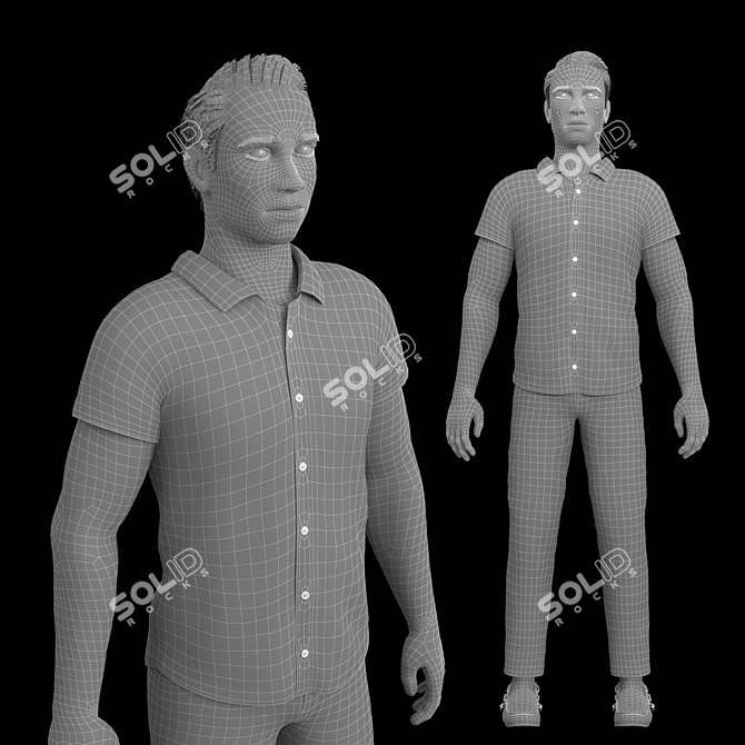 Advanced Male Citizen Rig 3D model image 6