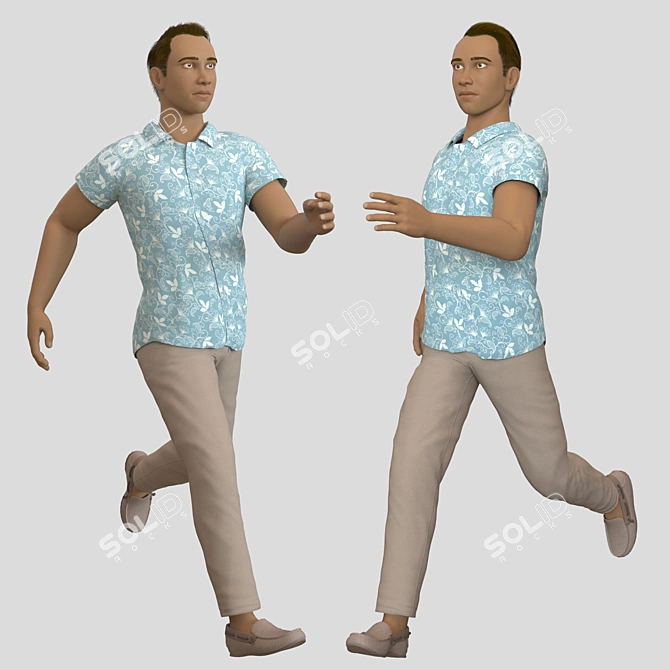 Advanced Male Citizen Rig 3D model image 7