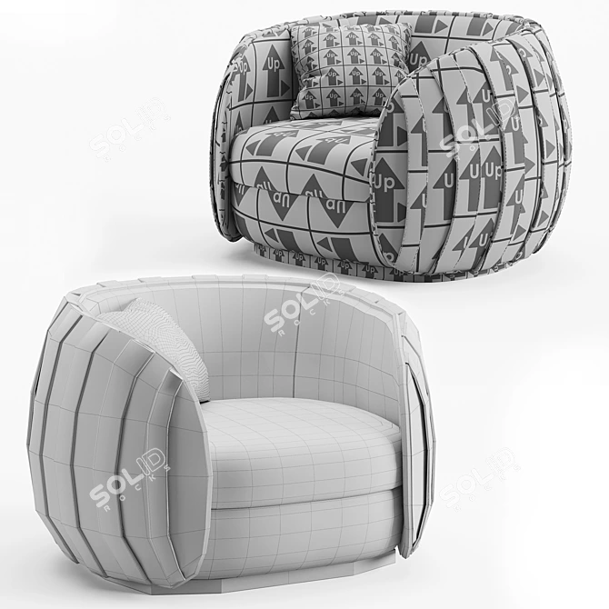 Elegant Loto_2015 Armchair 3D model image 4