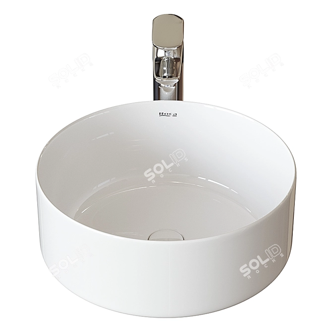 Roсa Inspira Round 37x37 cm Washbasin 3D model image 1