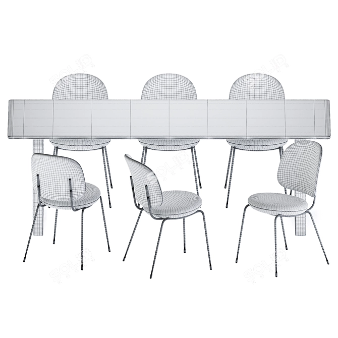 Minimalist Steel Table by Muuto 3D model image 2
