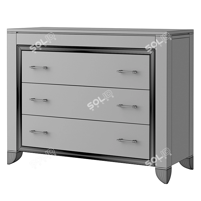 Modern 4-Drawer Chest - Solomando 3D model image 3