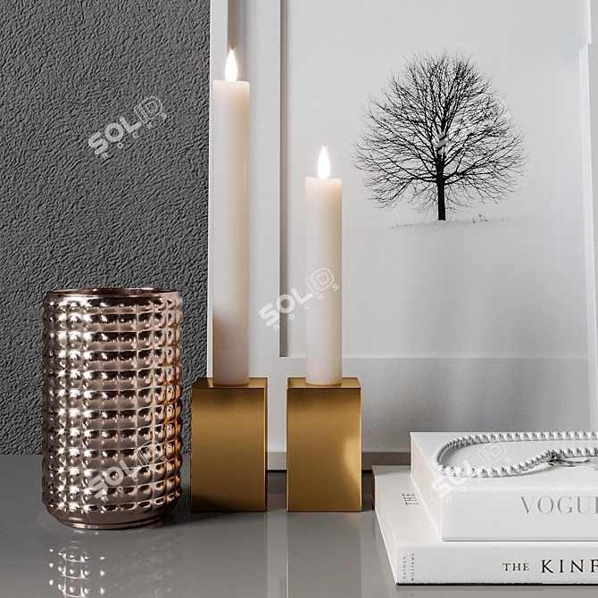 Elegant Decor Set for Interior 3D model image 2