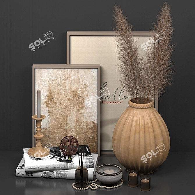 Elegant Decor Set 3D model image 2