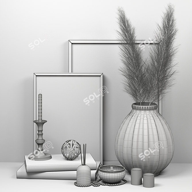 Elegant Decor Set 3D model image 5