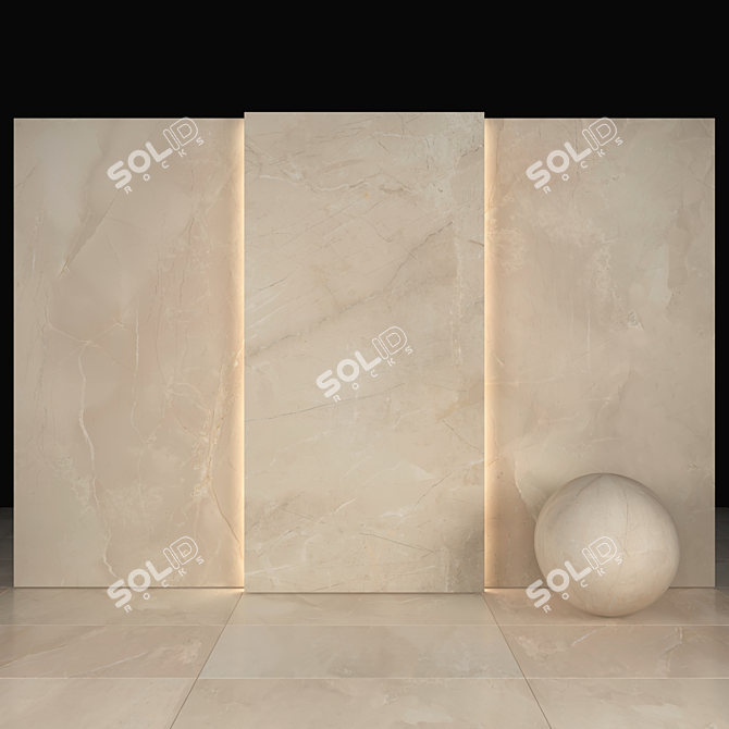 Sahara Cream Marble: Elegant, Versatile, High-Quality 3D model image 2