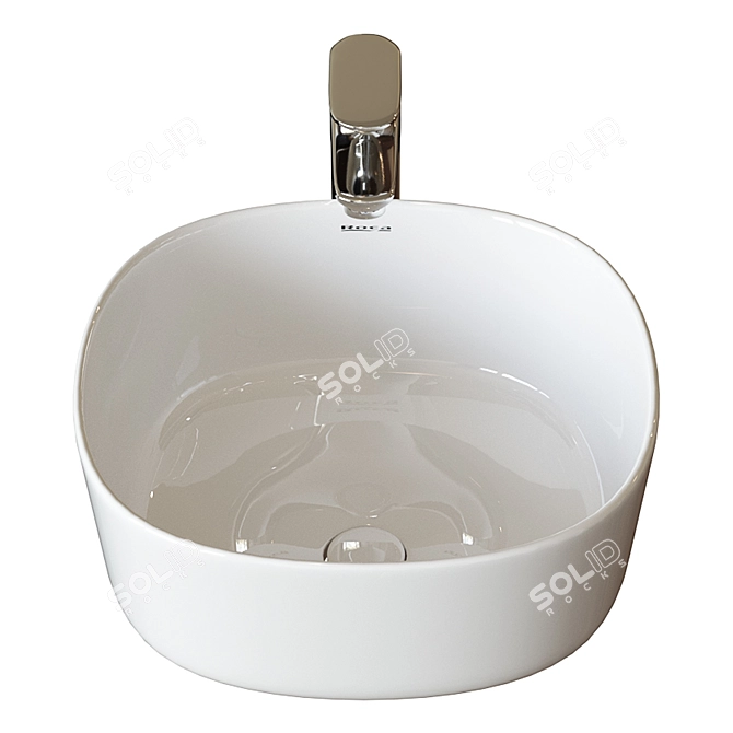 Roca Inspira Soft Washbasin - Sleek and Stylish 3D model image 1