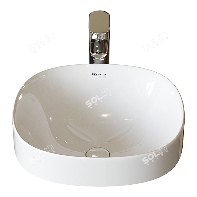 Roca Inspira Soft 37x37 cm Washbasin 3D model image 1