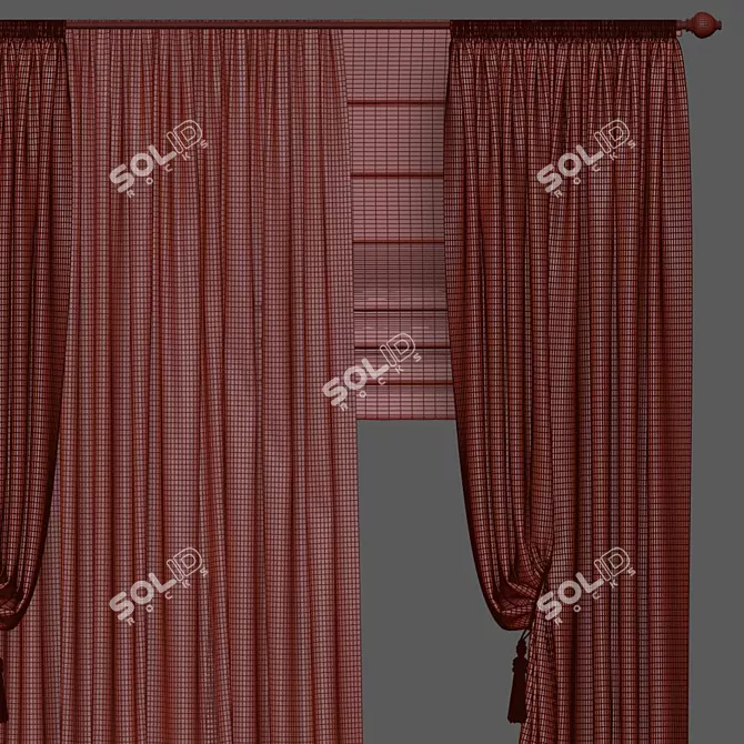 Elegance Unveiled: Curtain 819 3D model image 3