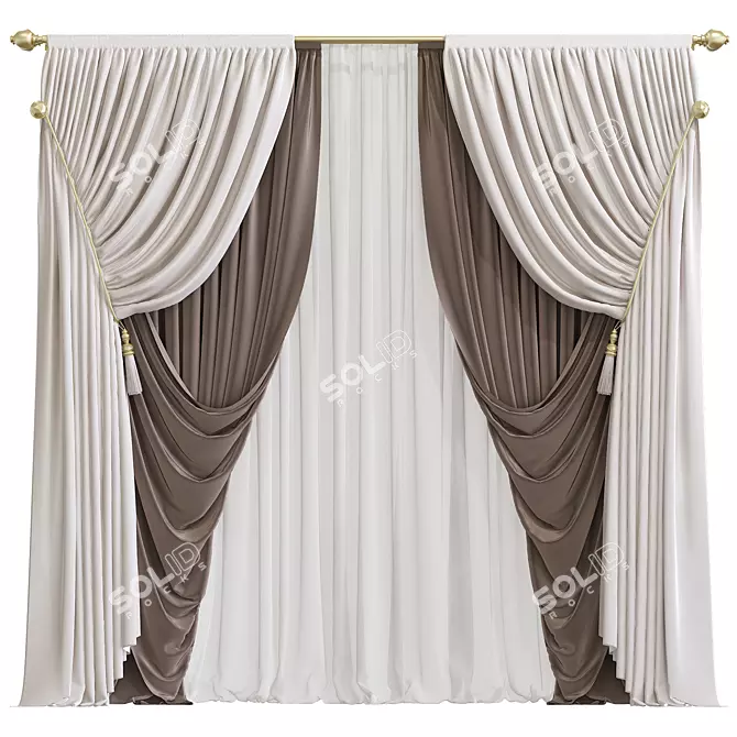 Revamped Curtain: Enhanced Design 3D model image 1