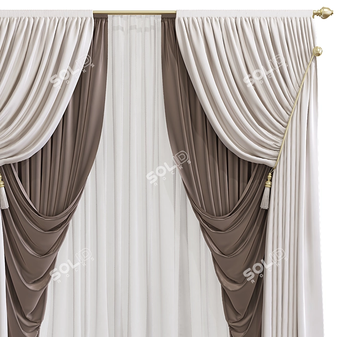 Revamped Curtain: Enhanced Design 3D model image 2