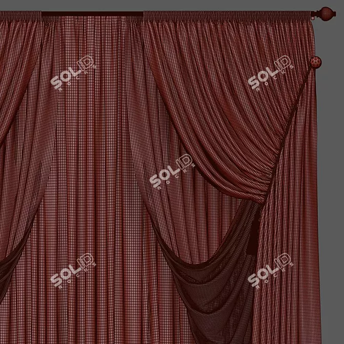 Revamped Curtain: Enhanced Design 3D model image 3