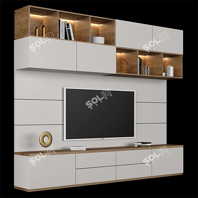 Modern TV Stand 042 3D model image 2