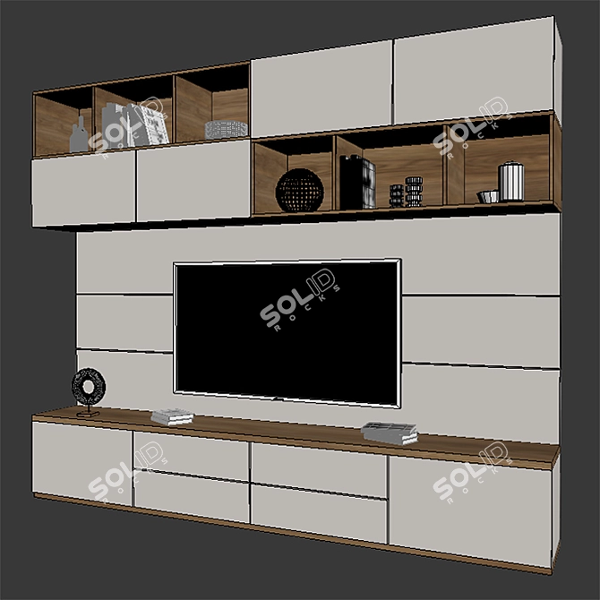 Modern TV Stand 042 3D model image 3