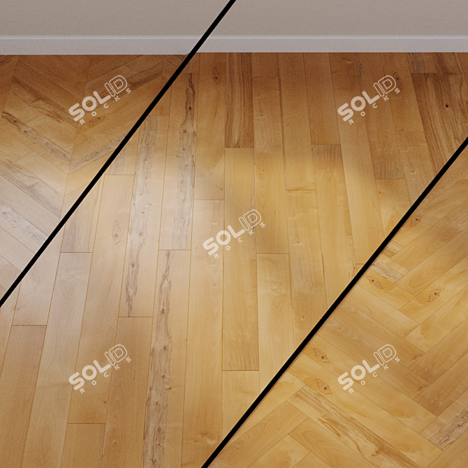 HARO PARQUET 4000 Beech Plank: Steamed, Universal, Top Connect 3D model image 1