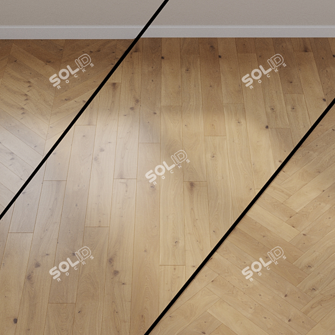 HARO 4000 Oak Puro White Plank 3D model image 1