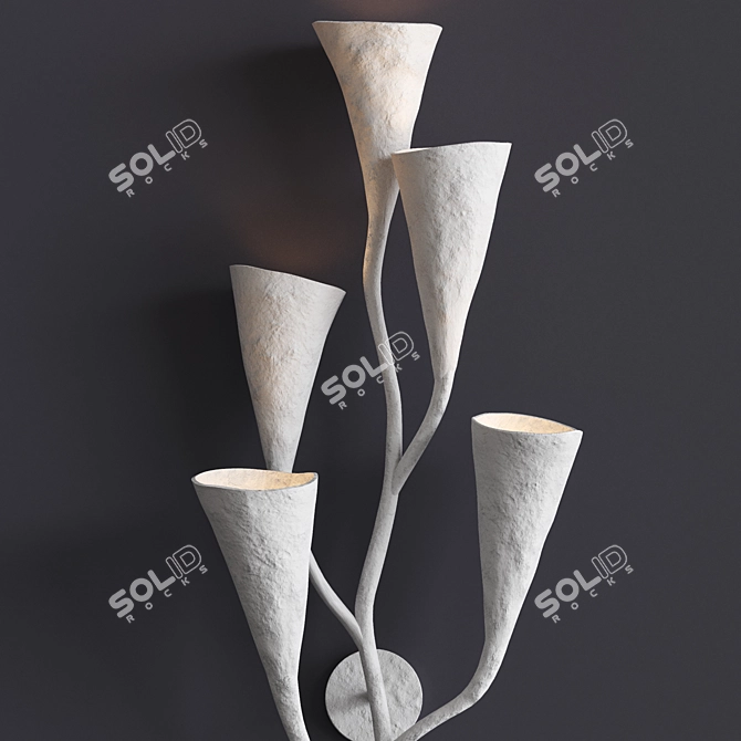 Elegant Ophelia Wall Light 3D model image 2