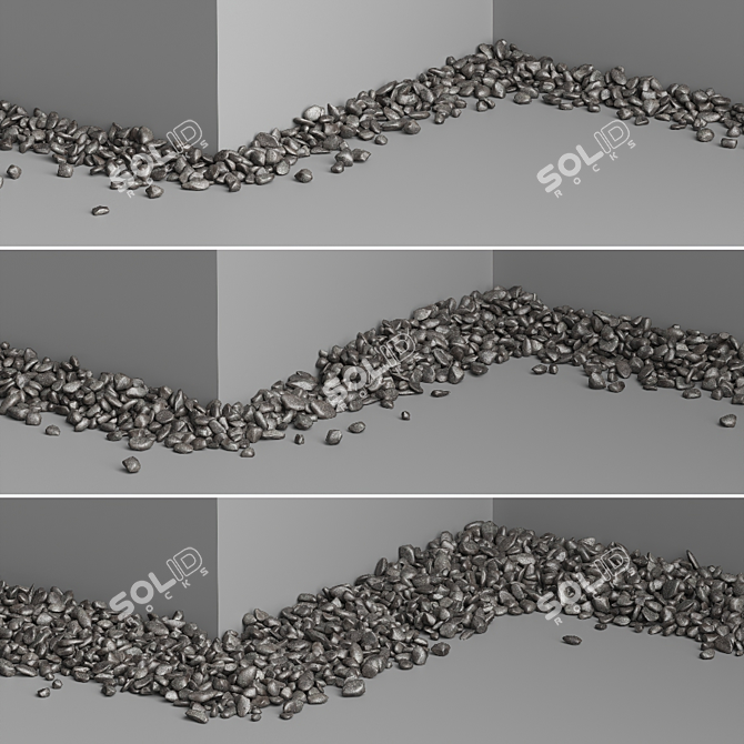 Gradient Pebbles Paths - Natural Stone Landscaping 3D model image 4