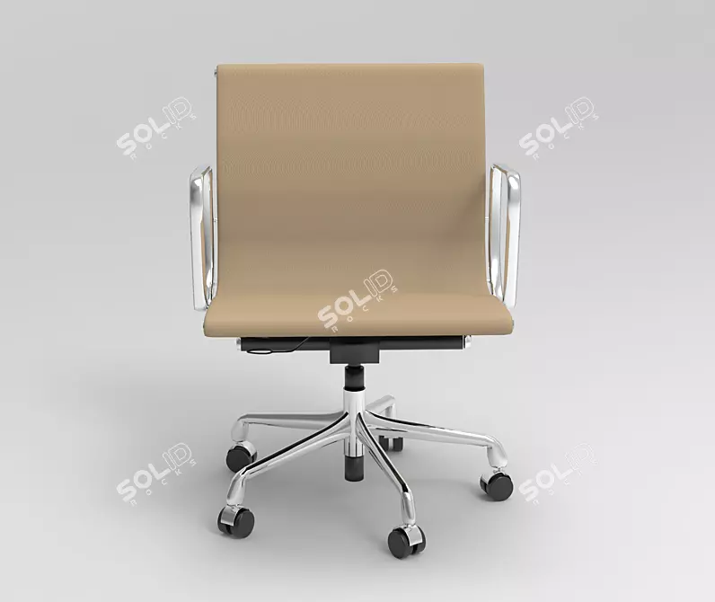 Elegant Eames Aluminum Chair 3D model image 3