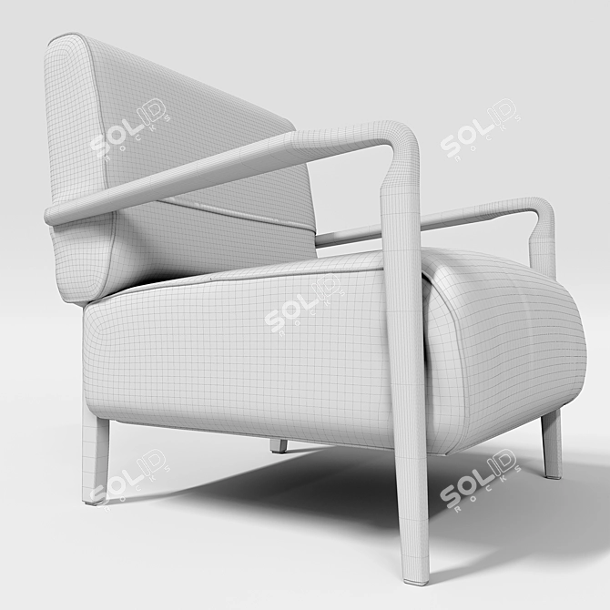 Niguel Lounge Chair: Sleek and Stylish 3D model image 4